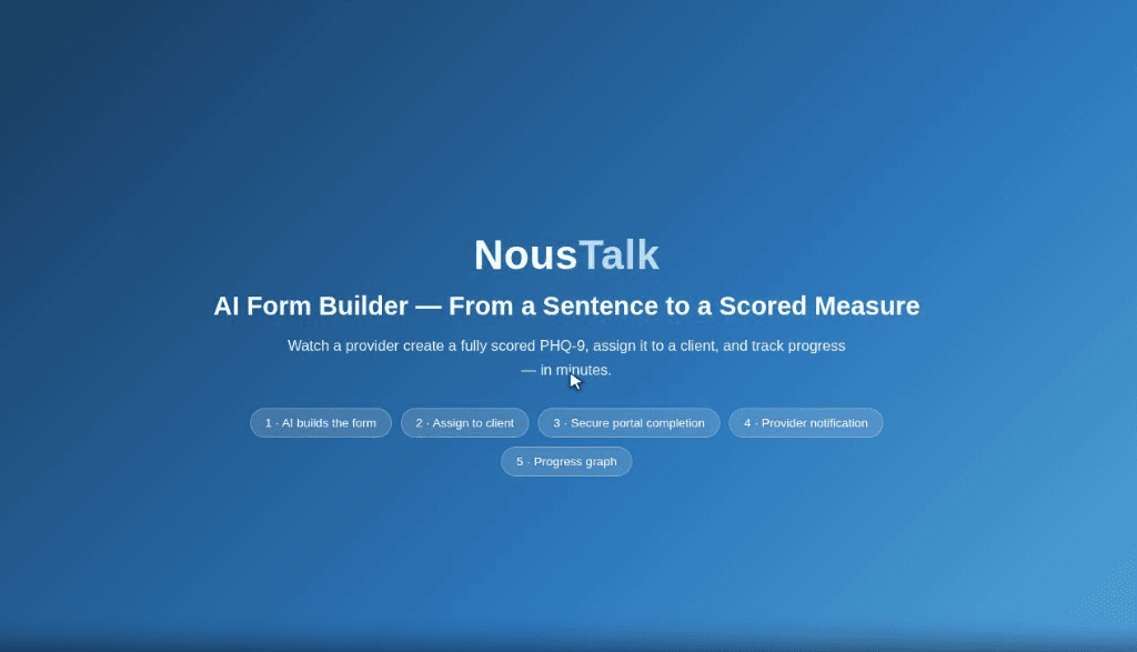 NousTalk AI Form Builder Walkthrough